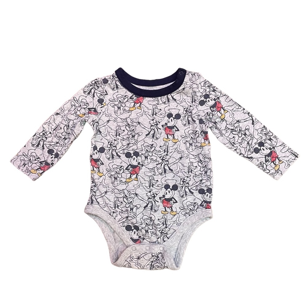 DISNEY BABY GAP 100% ORGANIC COTTON LONG SLEEVE ONSIE 6-12 MONTHS